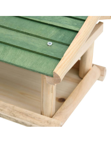 Mangiatoia per Uccelli in Legno Massello 35x29,5x21cm