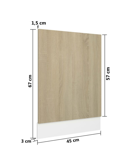 Pannello Lavastoviglie Rovere Sonoma 45x3x67 cm Multistrato