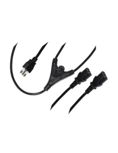 CAVO LINK ALIMENTAZIONE X PC/STAMPANTI DA SPINA ITALIANA 3 POLI MASCHIO A DOPPIA PRESA VDE-IEC FEMMINA(SDOPPIATORE)1,7MT, LKITX2