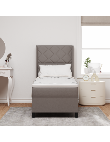 Letto a Sorgente LED con materasso Talpa 80 x 200 cm Tessuto