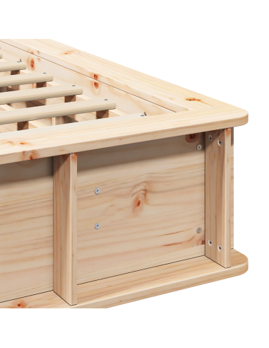 Struttura del letto Marrone 140 x 200 cm Pino massello