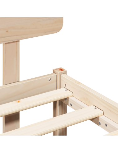 Struttura del letto Naturale 75 x 190 cm Pino massello