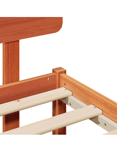 Struttura del letto Marrone cerato 75 x 190 cm Pino massello