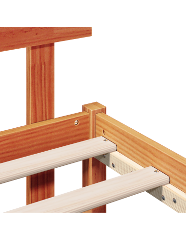 Struttura del letto Marrone 90 x 200 cm Legno massello di pino