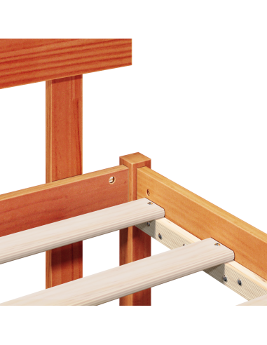 Struttura del letto Marrone 135 x 190 cm Legno massello di pino