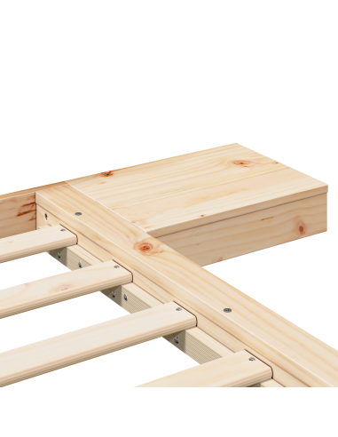 Struttura del letto Marrone 140 x 200 cm legno