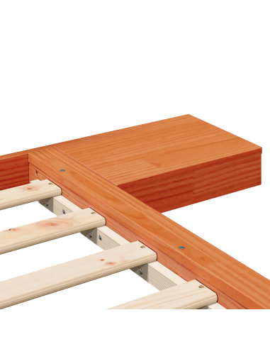 Struttura del letto Marrone 120 x 200 cm legno