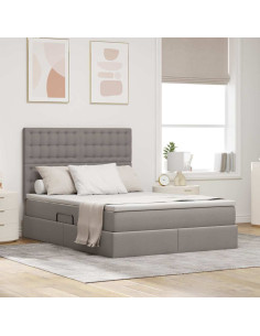 Letto con contenitore e LED Talpa 140 x 190 cm Poliestere