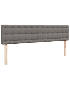 Struttura Letto Pouf con Materasso Tortora 160x200cm in Tessuto