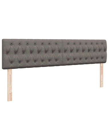 Struttura Letto Pouf con Materasso Tortora 160x200cm in Tessuto