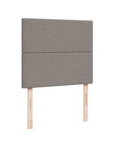 Struttura Letto Pouf con Materasso Tortora 120x190 cm Tessuto
