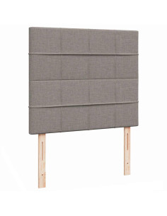 Struttura Letto Pouf con Materasso Tortora 120x190 cm Tessuto