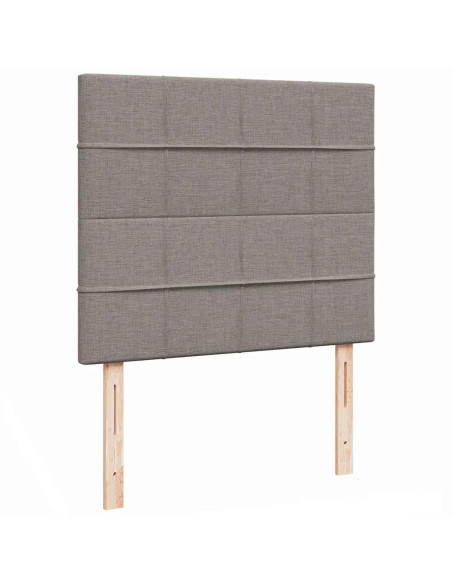 Struttura Letto Pouf con Materasso Tortora 120x190 cm Tessuto