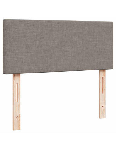 Pouf Letto con Materasso e LED Tortora 120x190cm in Tessuto