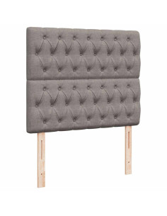 Struttura Letto Pouf con Materasso Tortora 120x190 cm Tessuto