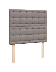 Struttura Letto Pouf con Materasso Tortora 120x190 cm Tessuto