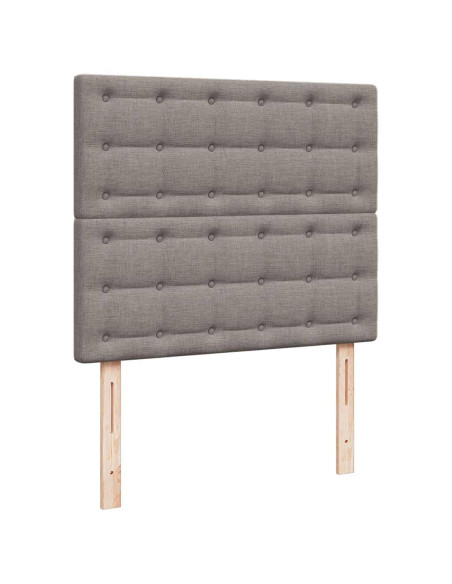 Struttura Letto Pouf con Materasso Tortora 120x190 cm Tessuto