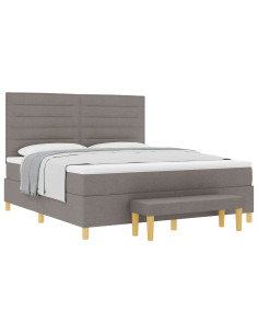 Letto a molle con materasso Talpa 180 x 200 cm Tessuto 2