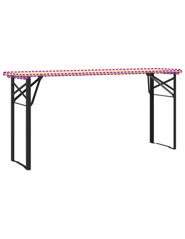 Gamba per Tavolo Birra 2 pcs Nero 39 x 3 x 75 cm