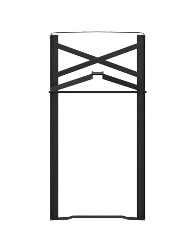 Gamba per Tavolo Birra 2 pcs Nero 39 x 3 x 75 cm