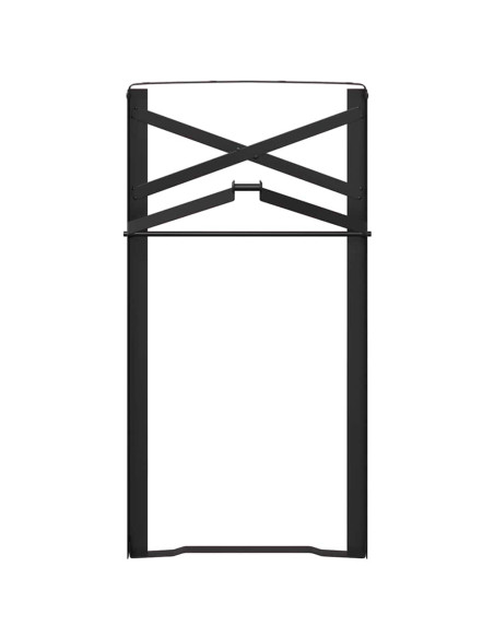 Gamba per Tavolo Birra 2 pcs Nero 39 x 3 x 75 cm