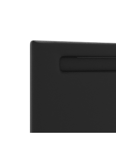 Testiera LED Nero 144 cm Pelle Sintetica