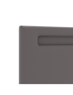 Testiera LED Grigio 180 cm Pelle Sintetica