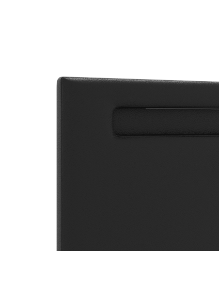 Testiera LED Nero 200 cm Pelle Sintetica