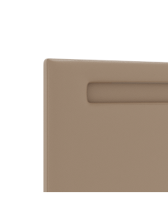 Testiera LED Cappuccino 200 cm Pelle Sintetica