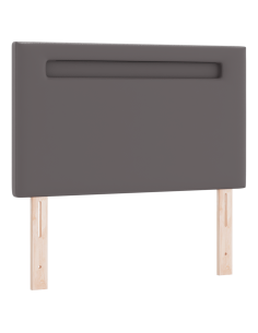 Testiera LED Grigio 100 cm Pelle Sintetica