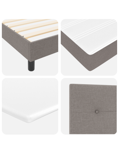 Letto a molle con materasso Talpa 180 x 200 cm Tessuto