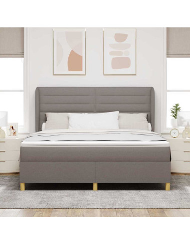 Letto con molle e materasso Grigio Scuro 90x190 cm Tessuto