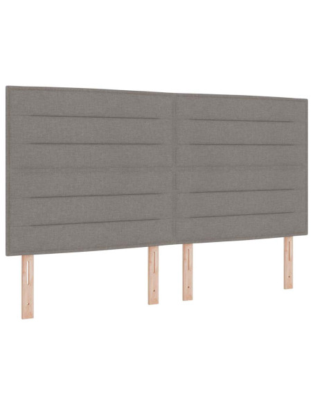 Letto con molle e materasso Grigio Scuro 90x190 cm Tessuto