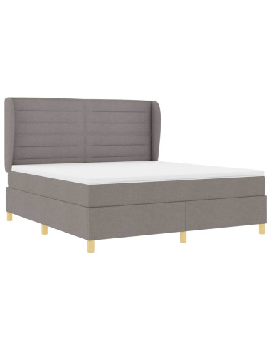 Letto con molle e materasso Grigio Scuro 90x190 cm Tessuto
