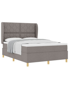 Letto con molle e materasso Grigio Scuro 90x190 cm Tessuto 2