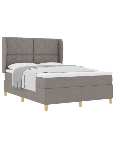 Letto con molle e materasso Grigio Scuro 90x190 cm Tessuto