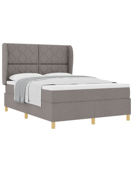 Letto con molle e materasso Grigio Scuro 90x190 cm Tessuto