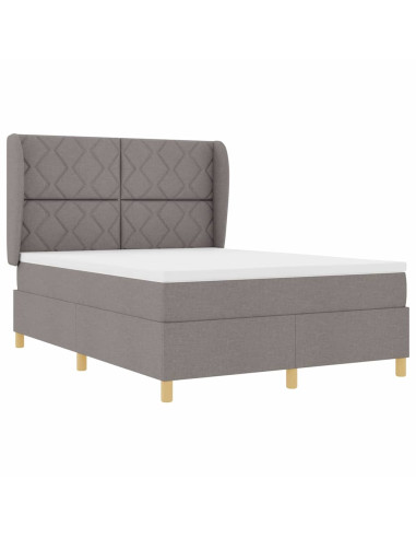Letto con molle e materasso Grigio Scuro 90x190 cm Tessuto