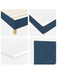 strongLetto a Molle / strong Blu 160 x 200 cm Tessuto