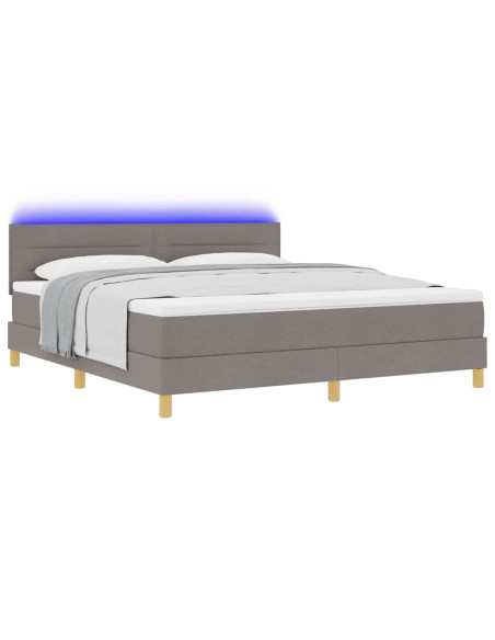 Letto a Sorgente LED con materasso Talpa 180 x 200 cm Tessuto