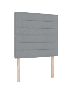 Letto a molle con materasso Grigio chiaro 120 x 190 cm Tessuto 2