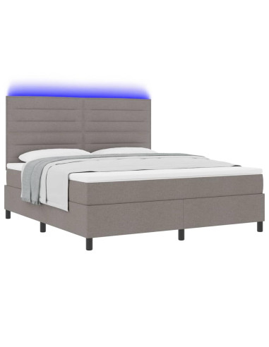 Letto a molle con materasso con led Talpa 180 x 200 cm Tessuto