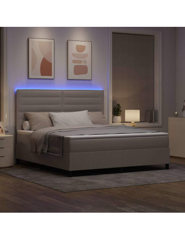 Letto a molle con materasso con led Talpa 180 x 200 cm Tessuto