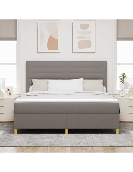 Letto a Sorgente LED con materasso Talpa 180 x 200 cm Tessuto