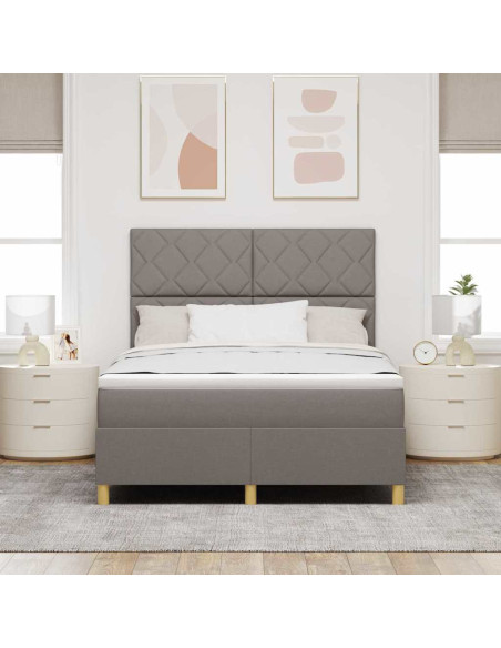 Letto a Sorgente LED con materasso Talpa 160 x 200 cm Tessuto