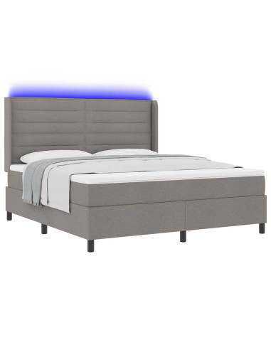 Letto a Sorgente LED con materasso Talpa 180 x 200 cm Tessuto