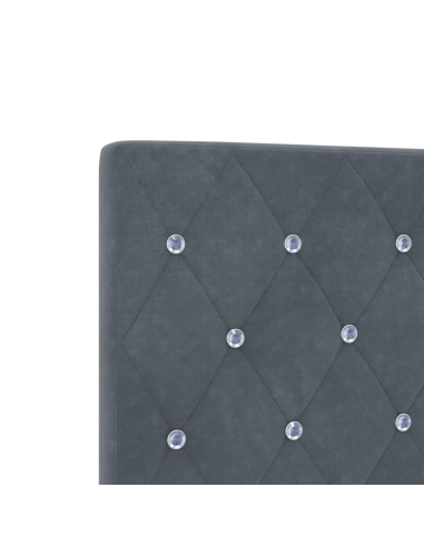 Testiera LED con testiera Grigio scuro 80 cm Poliestere