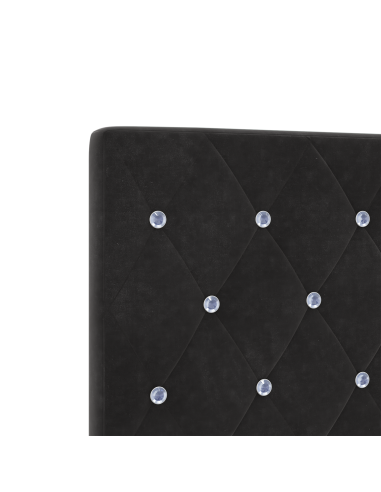 Testiera LED con luci a strisce a LED Nero 90 cm Poliestere