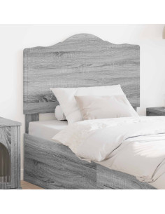 Testiera con testiera Grigio Sonoma 90 cm Legno multistrato