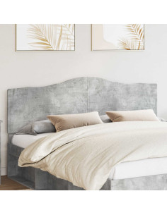 Testiera con testiera Grigio cemento 180 cm Legno multistrato